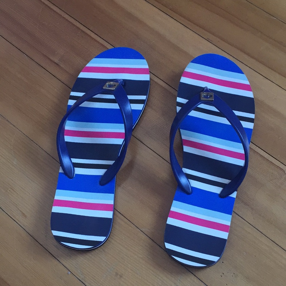 Kate Spade Striped Flip Flops